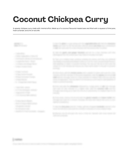 4. Coconut Chickpea Curry e-Recipe