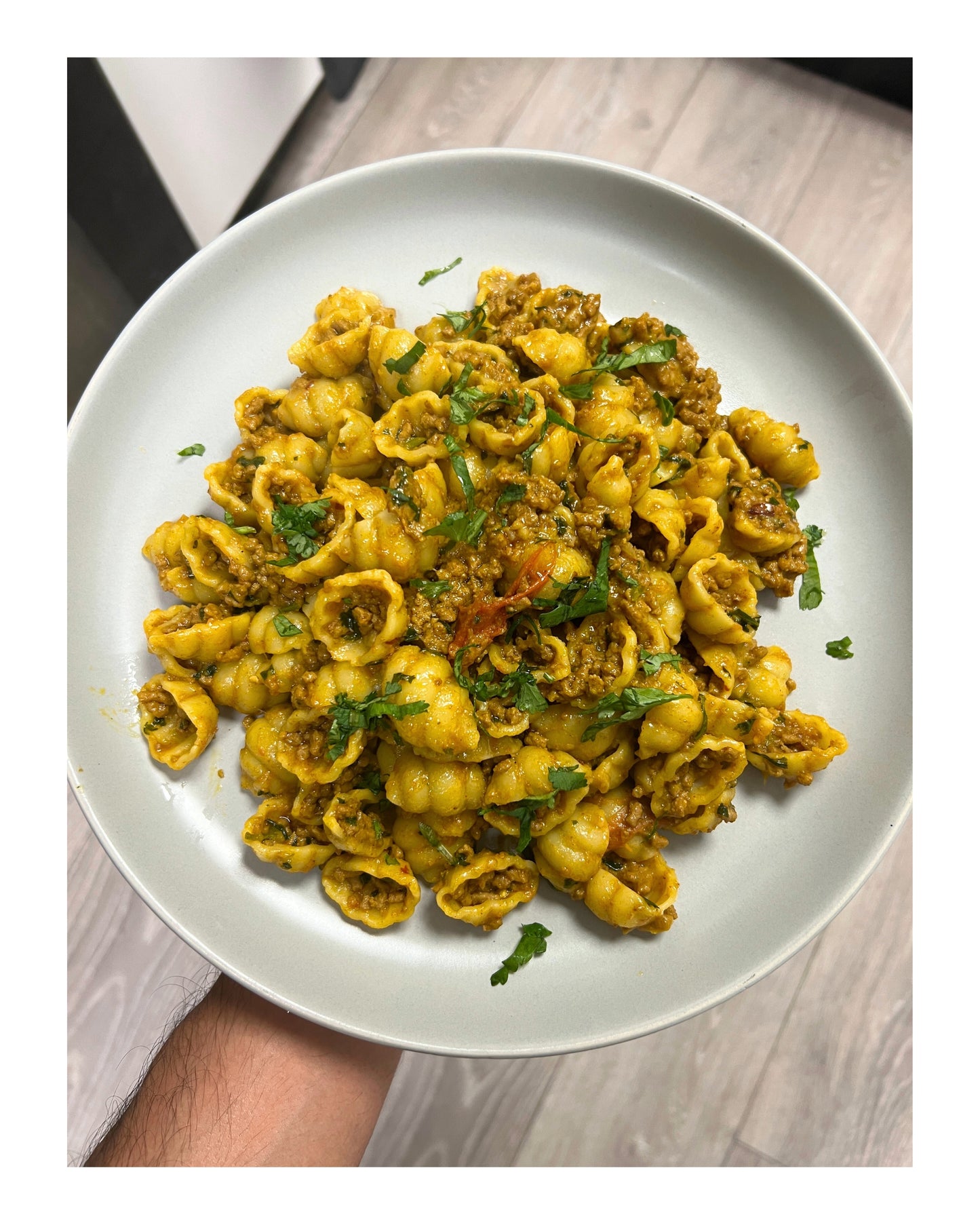 9. Curried Keema Pasta e-Recipe