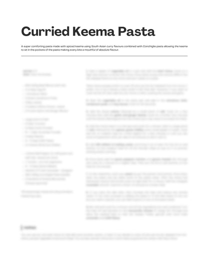 9. Curried Keema Pasta e-Recipe