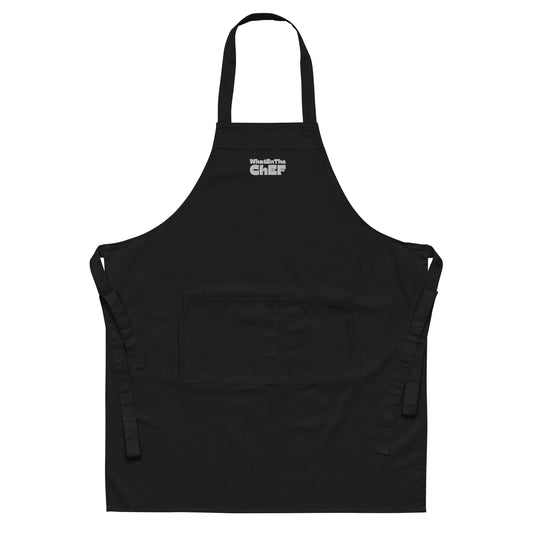 Organic Cotton Apron - WhatInTheChef (Embroidered)